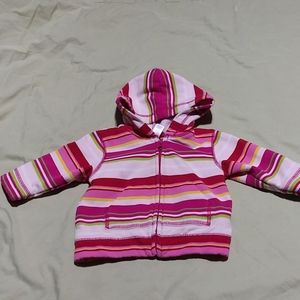 Baby Gap striped hooded jacket 3-6 mo